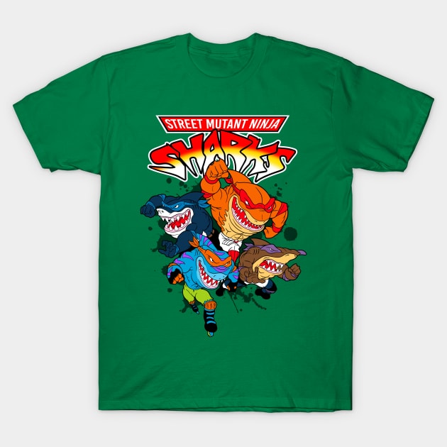 Street Mutant Ninja Sharks T-Shirt by BuckRogers